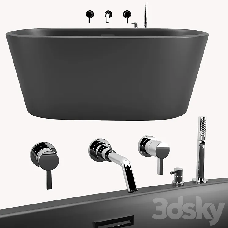 Acrylic Bathtub No. 1 3DS Max Model