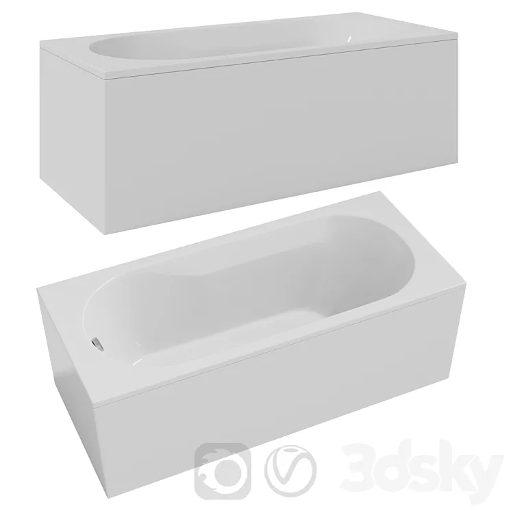 Acrylic bathtub Pool Spa Lena 170×75 cm 3DS Max
