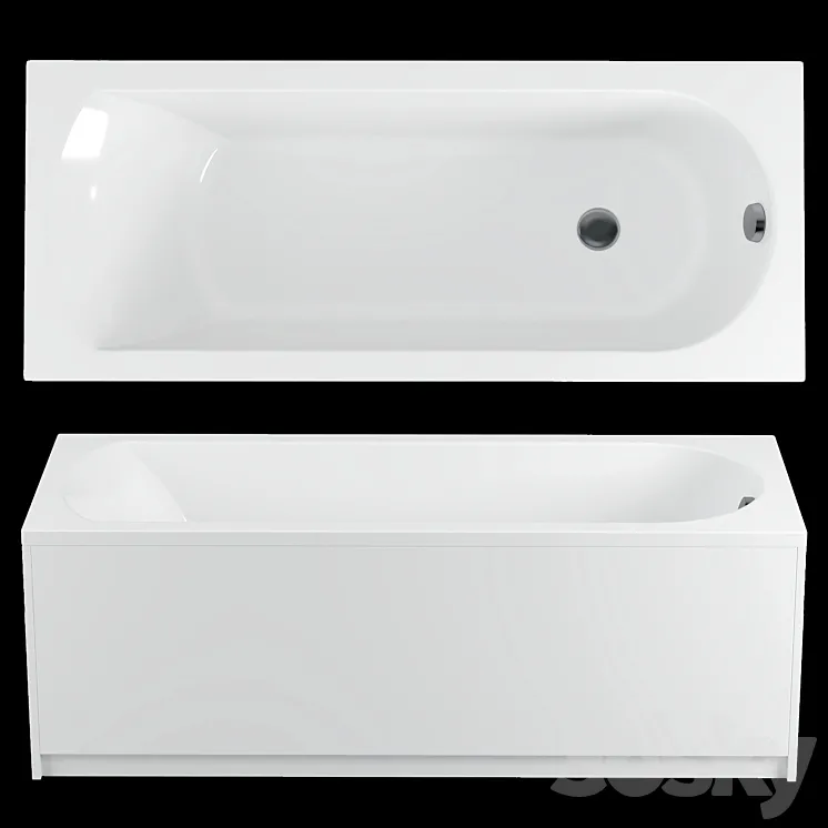 Acrylic bathtub Riho Miami 170×70 3DS Max