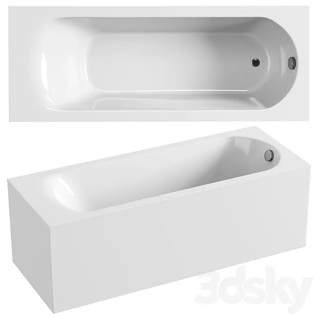 Acrylic bathtub WellWant Aurora 3ds Max