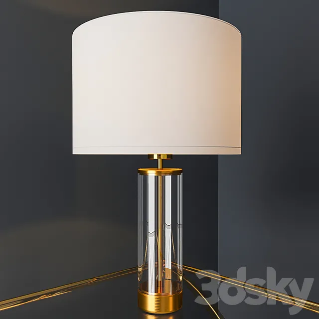 Acrylic Column Table Lamp – Antique Brass 3DS Max Model