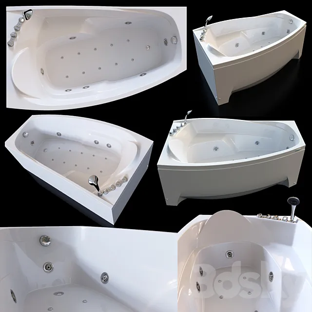 Acrylic hydromassage bath Doctor Jet Laluna 3DSMax File
