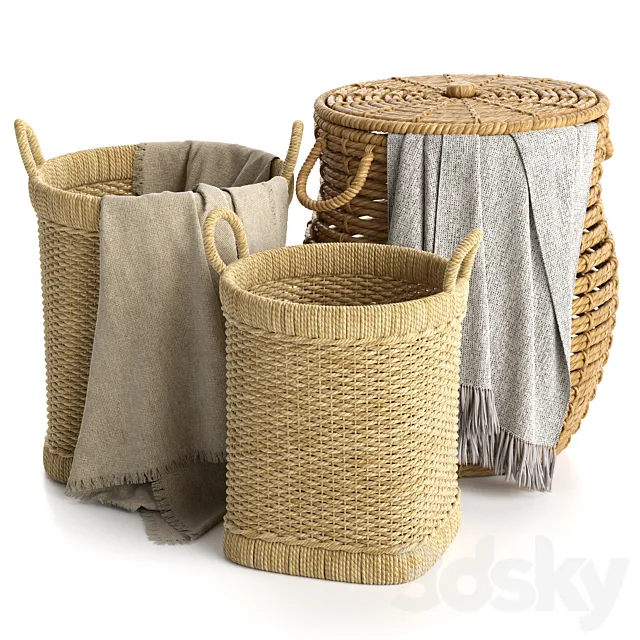 Adairs Natural Baskets 3ds Max