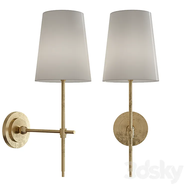 Adams Wall Sconce with Linen Shade 3DS Max