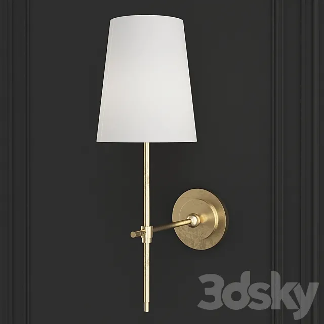 Adams Wall Sconce with Linen Shade 3DS Max Model