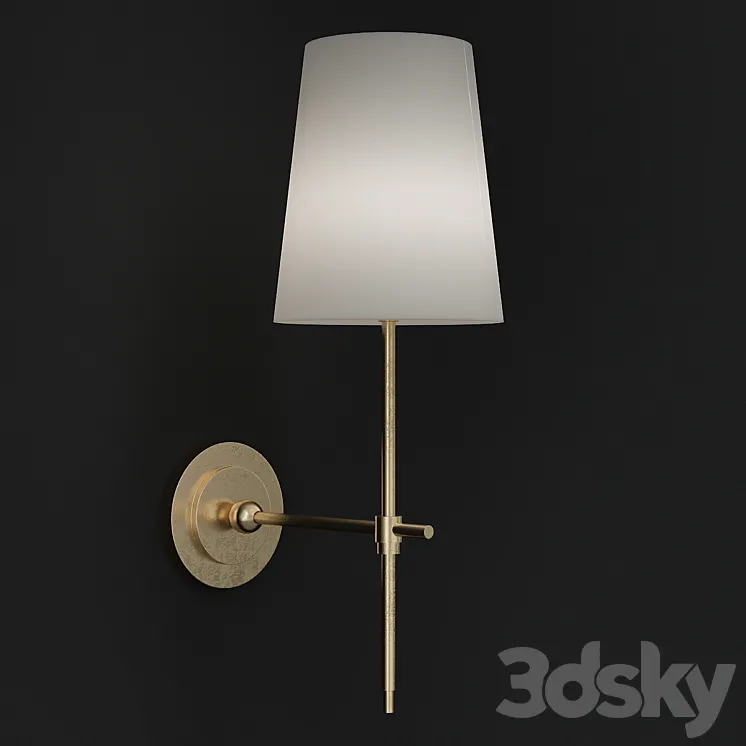 Adams Wall Sconce with Linen Shade 3DS Max