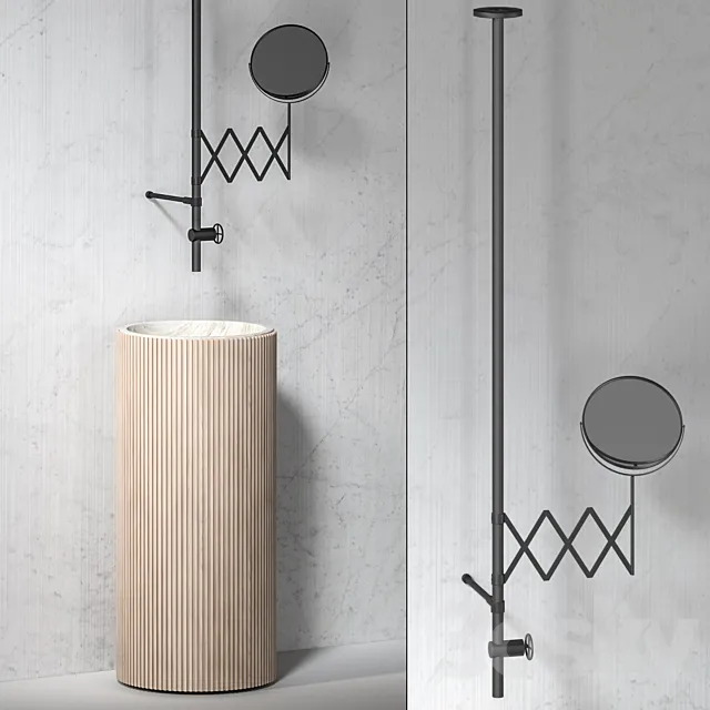 Adda Freestanding Basin + Fontane Bianche (Fantini) 3DS Max Model