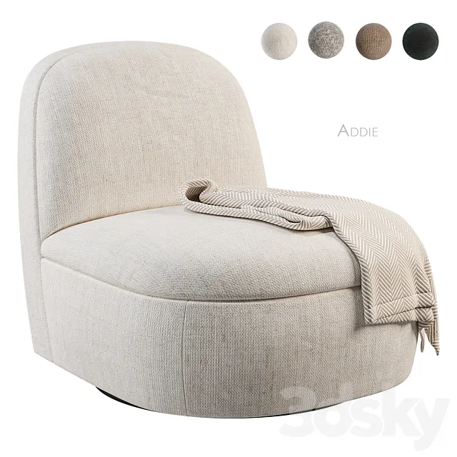 Addie Swivel Chair 3DS Max Model