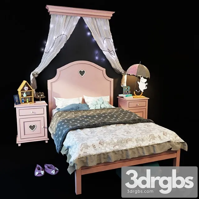 Adelina Bed is Pink Whatnot 3dsmax Download