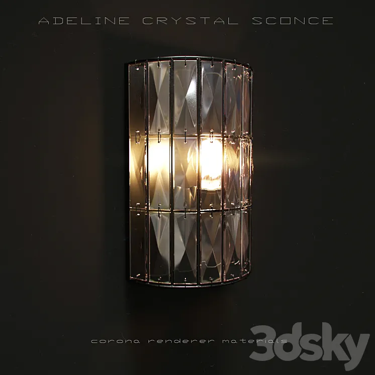 ADELINE CRYSTAL SCONCE 3DS Max