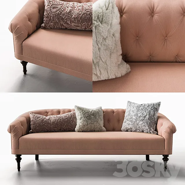 ADELINE UPHOLSTERED SOFA 3DS Max Model