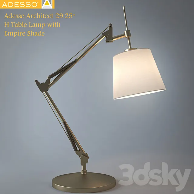 Adesso Architect 31 H Table Lamp with Empire Shade 3DSMax File