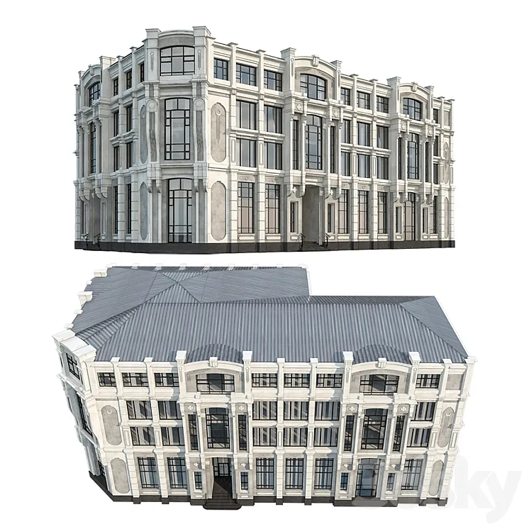Administrative (office) building 3DS Max