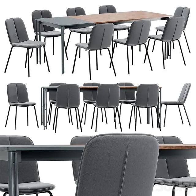 Adrian Dining Chair and Mahon Table 3dsMax Model