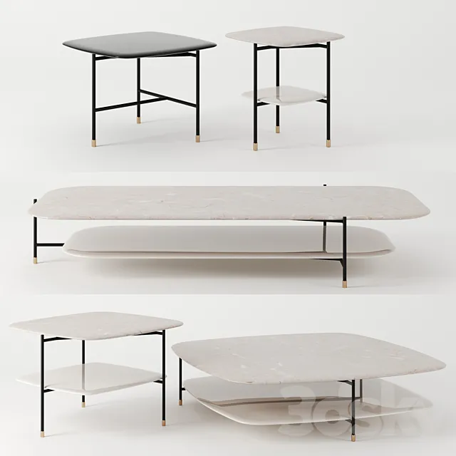 ADRIAN tables by Meridiani. square 3DSMax File