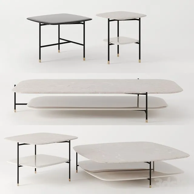 ADRIAN tables by Meridiani square 3dsMax Model