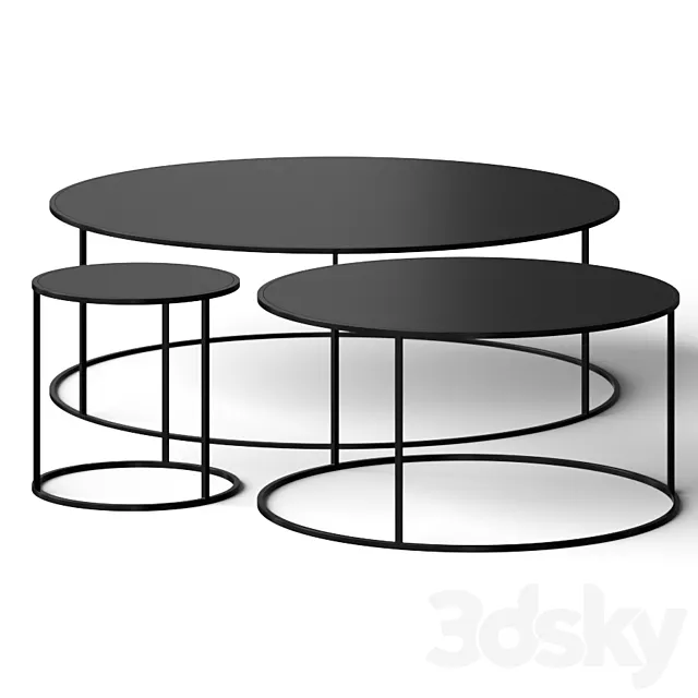 Adriani e Rossi edizioni Round Metal Coffee Table 3DS Max Model