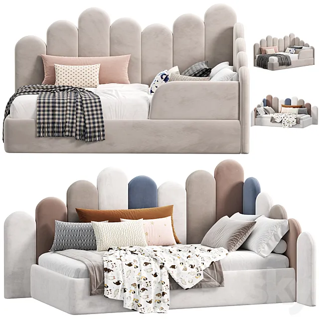 ADULT SINGLE BED ARIA 02 SNOWY 3ds Max