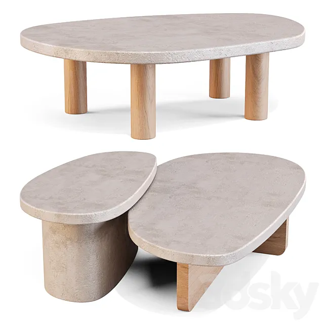 Aedam Anthony: Mush – Coffee and Side Tables 3dsMax Model