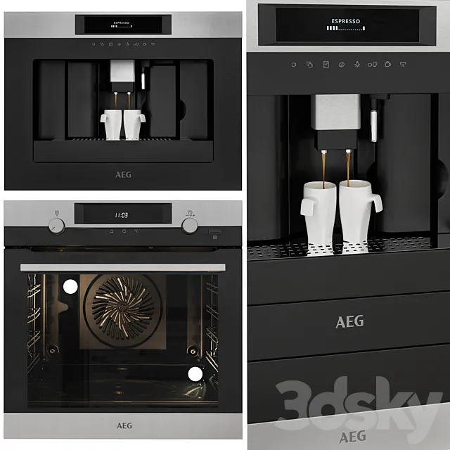 AEG Espresso Coffee Machine and SteamBake Oven 3ds Max