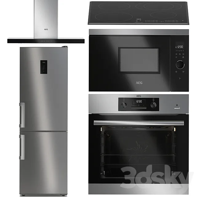 AEG kitchen appliances set 2 3DSMax File