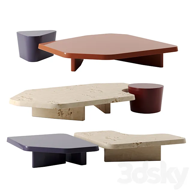 Aegates coffee tables by Baxter 3ds Max