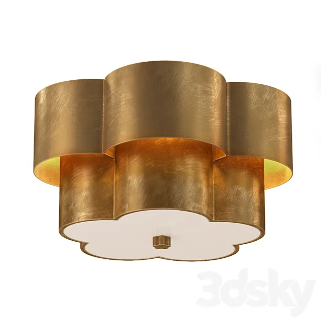 AERIN Modern Arabelle Flush Mount In Gild With Frosted Glass 3DS Max Model