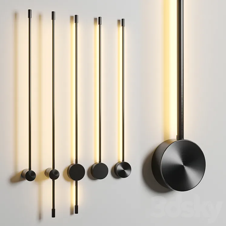 Aesir wall light & Lampatron ION & Sottile minimal wall light 3DS Max