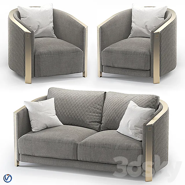 Aesthetics Magma sofa + chair 3DSMax File