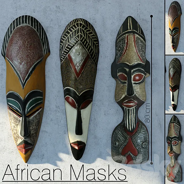 African Mask 3DS Max Model