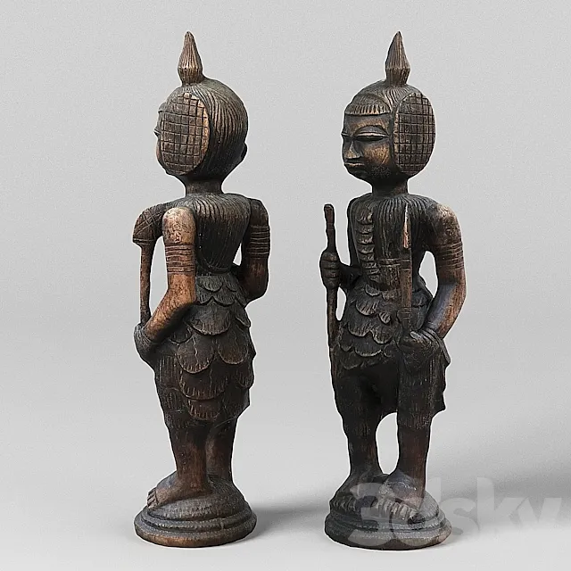 African Sculpture 3DS Max Model