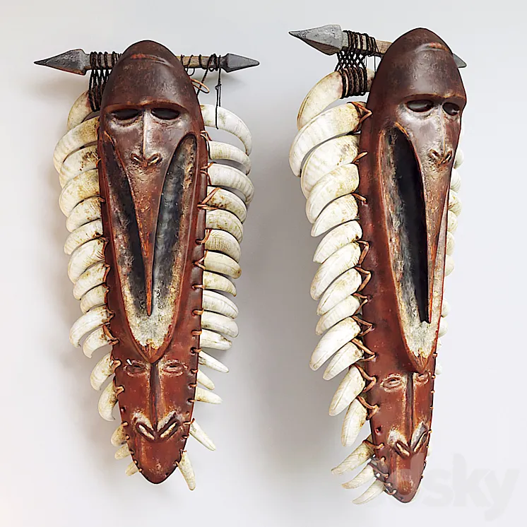 African shaman mask 3DS Max