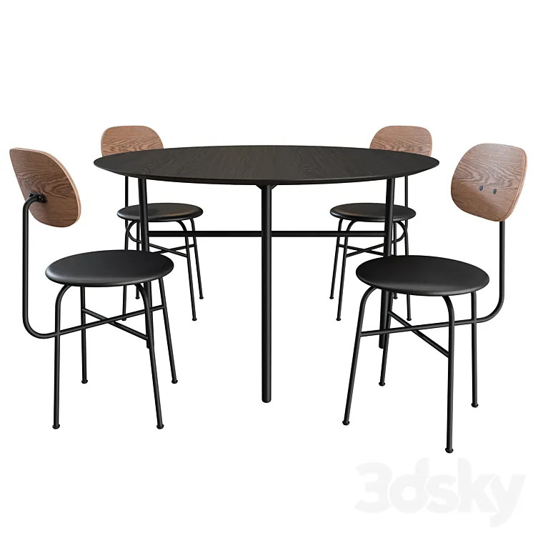 Afteroom Dining Chair + Snaregade Table By MENU 3DS Max