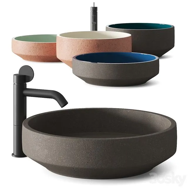 Agape Cenote Washbasins & Lemon Taps 3dsMax Model
