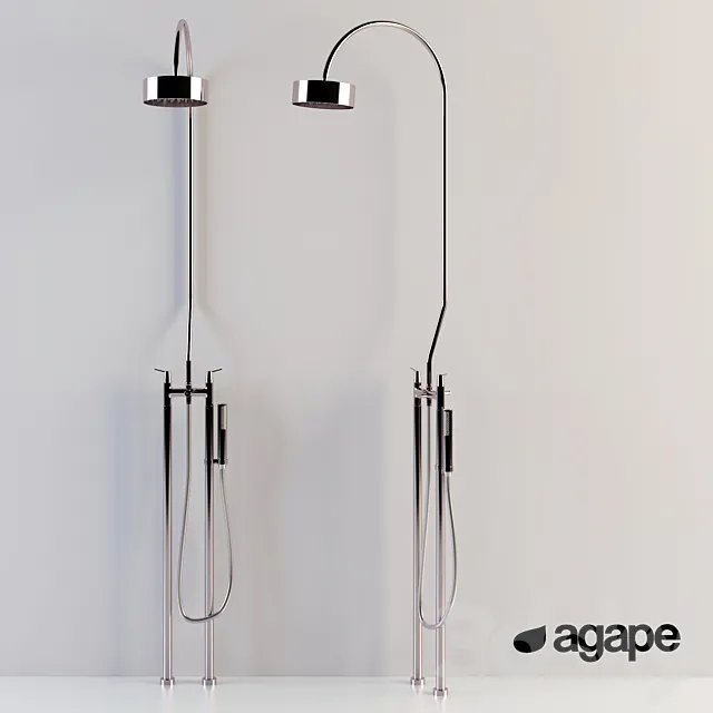 agape Fez floor standing shower tap 3DS Max Model