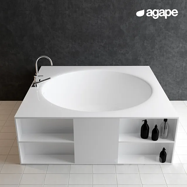 Agape In-Out Bathtubs + dornbracht 3DS Max Model