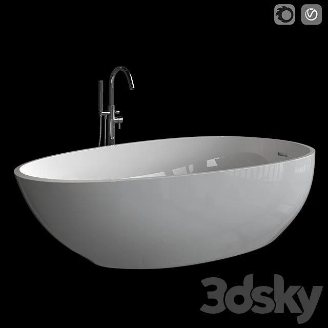 Agape Spoon Xl Free Standing Bath 3DS Max Model