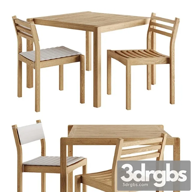 Ah902 And Ah501 Outdoor Dining Set By Carl Hansen 3dsmax Download