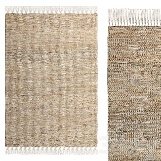 Aidas Jute Leather Rug By La Redoute 3ds Max