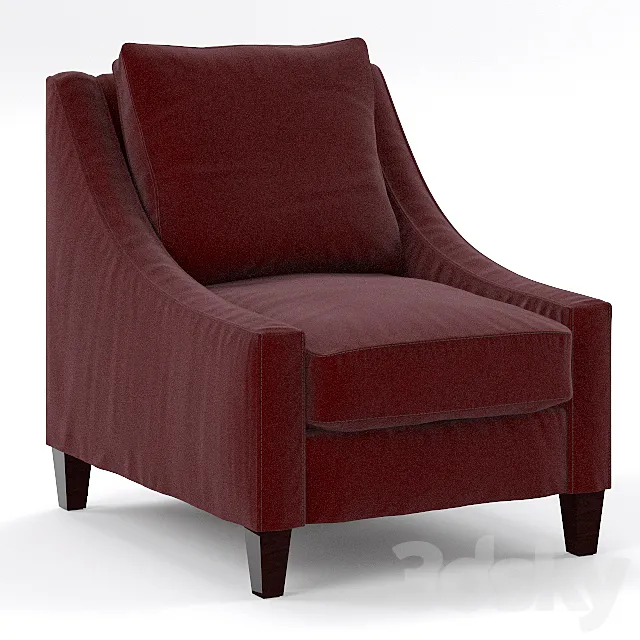 Aiden Upholstered Armchair_Pottery Barn 3DSMax File