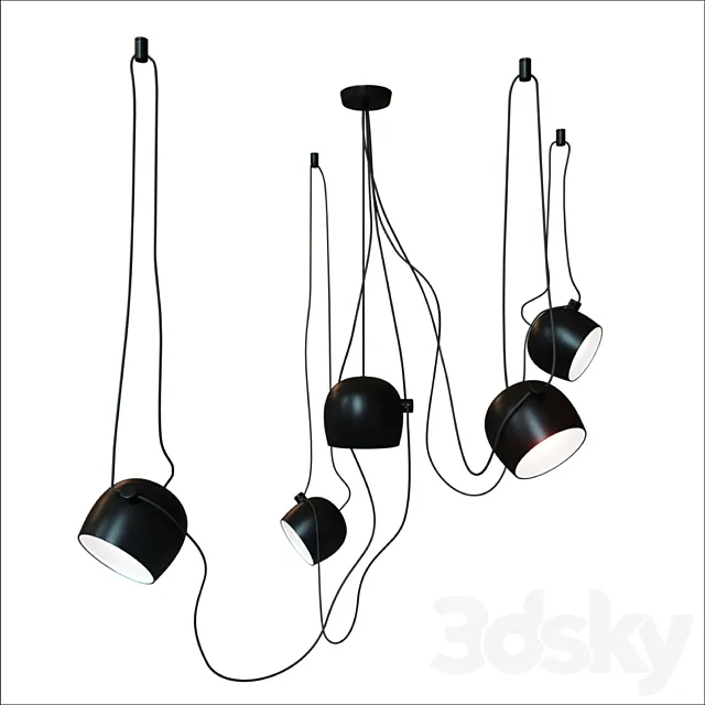 Aim 5-Point Pendant Lamp 3DS Max Model