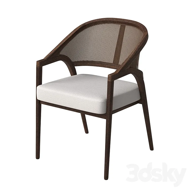 Aimee Dining Arm Chair in Cinder 3DS Max Model