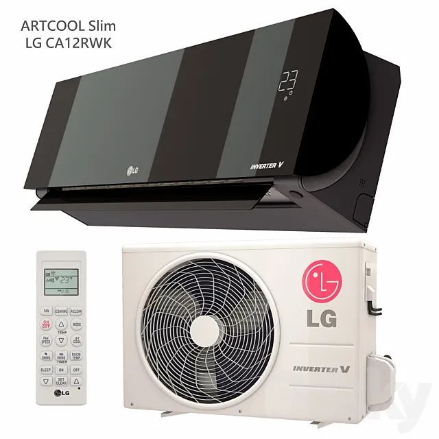 Air conditioning ARTCOOL Slim LG CA12RWK 3DS Max Model