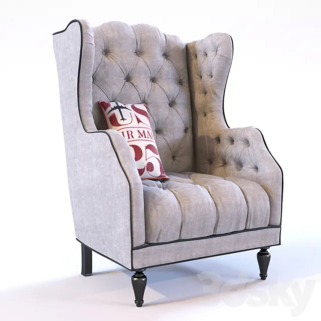 Air Mail Tufted Chair 3DS Max Model