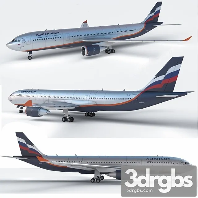 Airbus a330 aeroflot 3dsmax Download