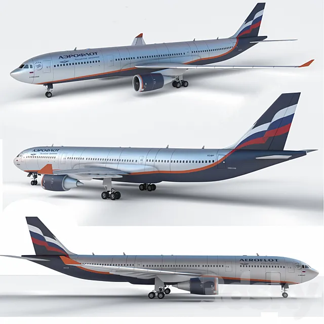 Airbus A330 Aeroflot 3DSMax File
