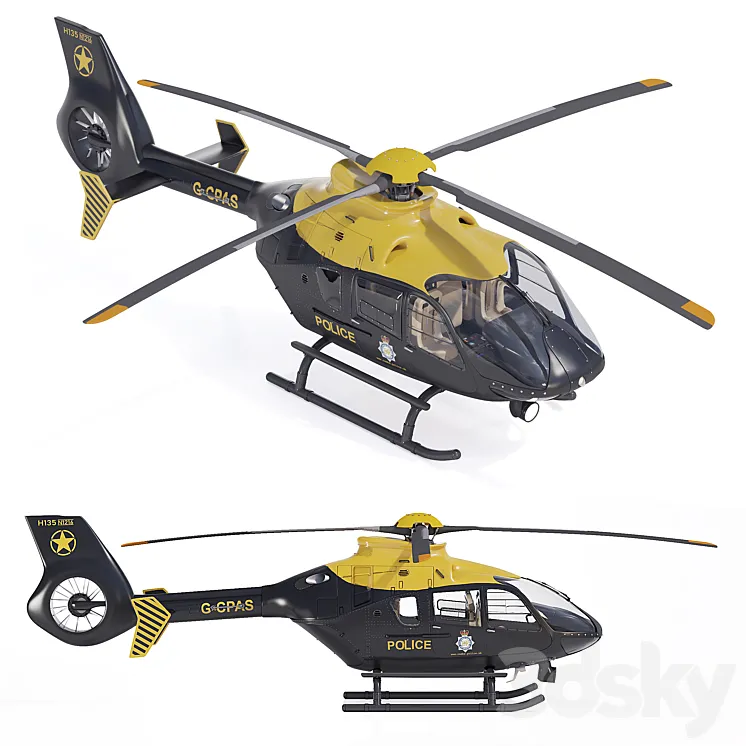Airbus Helicopter H135 3DS Max