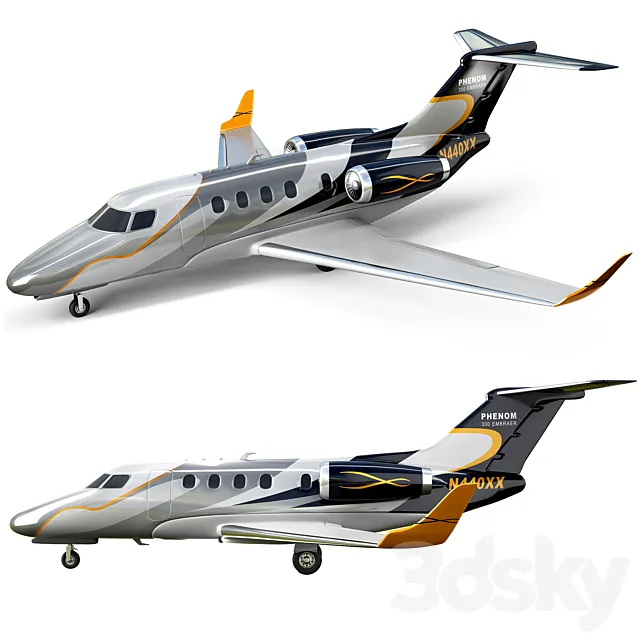 airplane_phenom-300 3ds Max