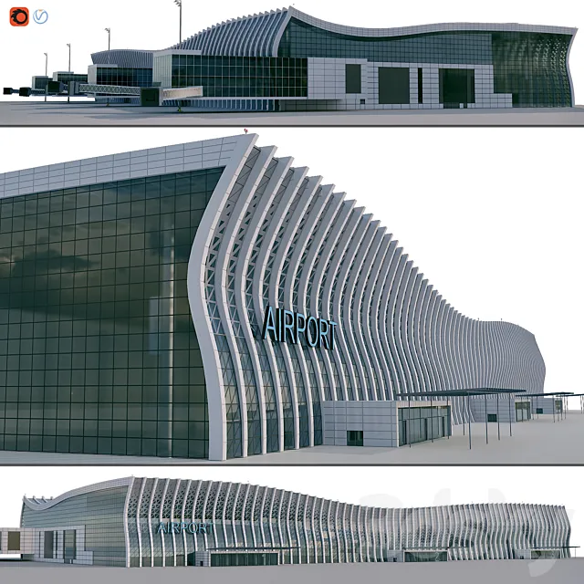 Airport building 3DS Max Model