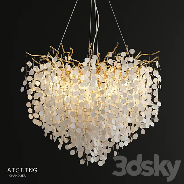Aisling coin glass chandelier 3ds Max